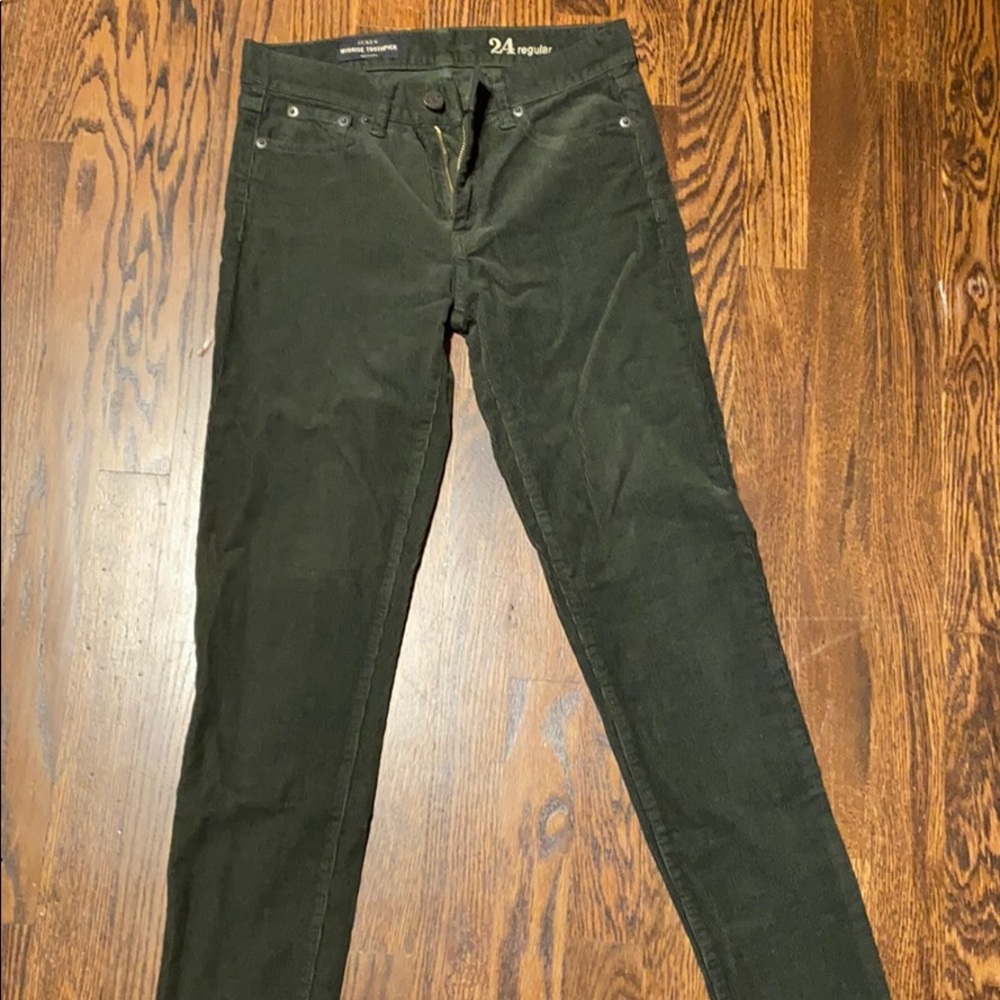 Jcrew forest green corduroy pants